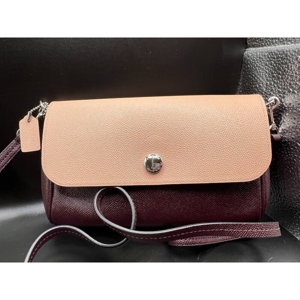Coach Two-Tone Pink and Plum Crossbody Bag-Reversible!